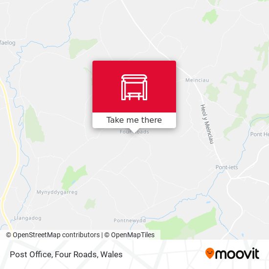 Post Office, Four Roads map