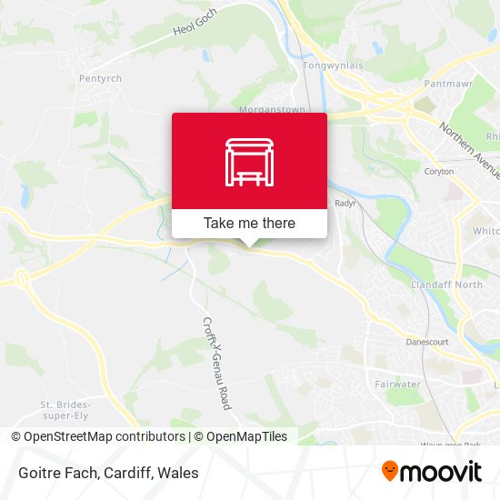 Goitre Fach, Cardiff map