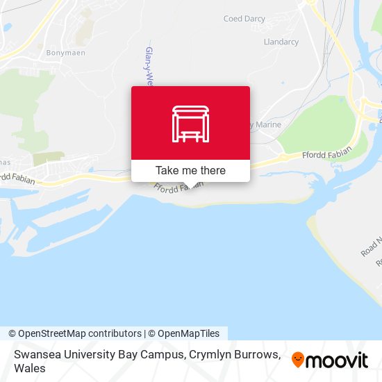 Swansea University Bay Campus, Crymlyn Burrows map