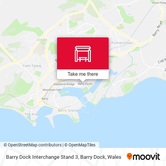 Barry Dock Interchange Stand 3, Barry Dock map