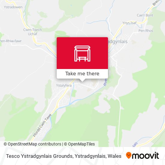 Tesco Ystradgynlais Grounds, Ystradgynlais map