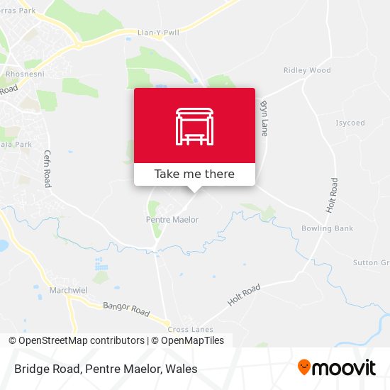 Bridge Road, Pentre Maelor map