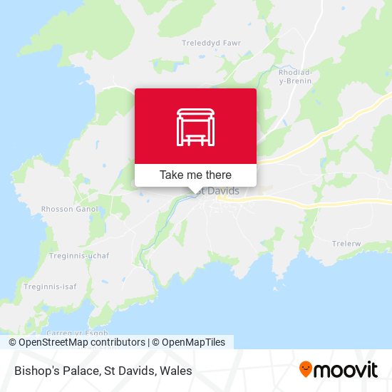 Bishop's Palace, St Davids map