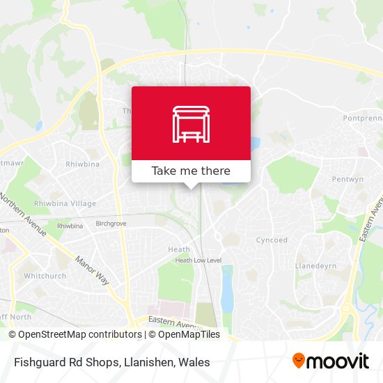 Fishguard Rd Shops, Llanishen map