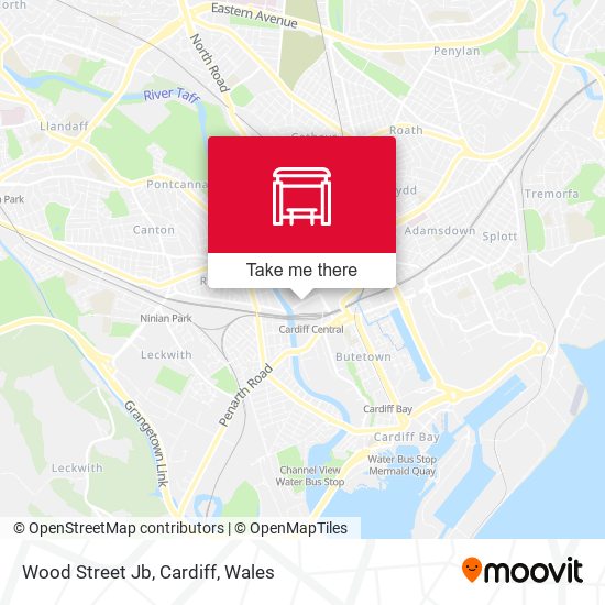 Wood Street Jb, Cardiff map