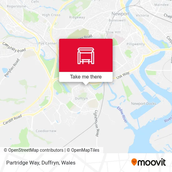 Partridge Way, Duffryn map