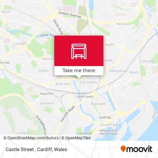 Castle Street , Cardiff map