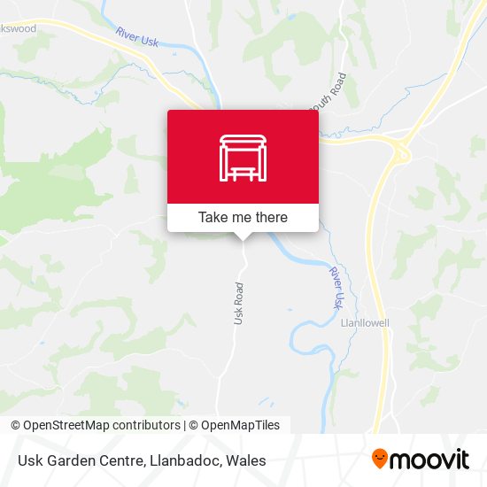 Usk Garden Centre, Llanbadoc map