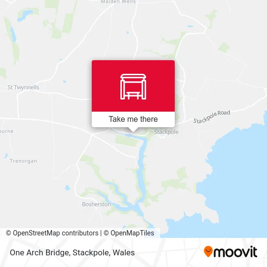 One Arch Bridge, Stackpole map
