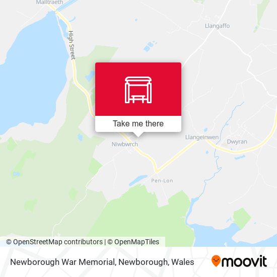 Newborough War Memorial, Newborough map