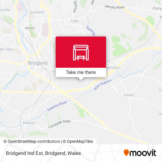 Bridgend Ind Est, Bridgend map