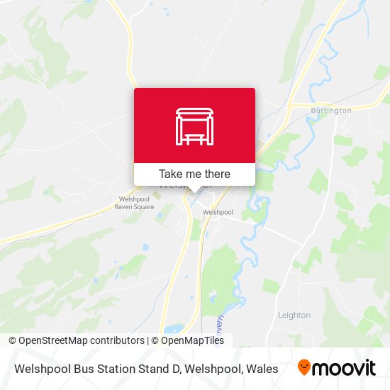 Welshpool Bus Station Stand D, Welshpool map