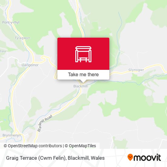 Graig Terrace (Cwm Felin), Blackmill map