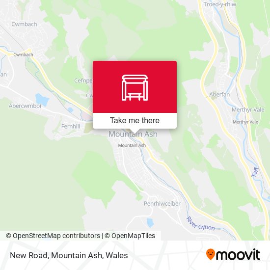 New Road, Mountain Ash map