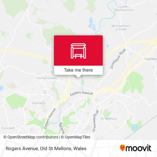 Rogers Avenue, Old St Mellons map