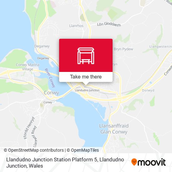 Llandudno Junction Station Platform 5, Llandudno Junction map