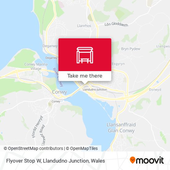 Flyover Stop W, Llandudno Junction map