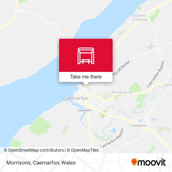 Morrisons, Caernarfon map