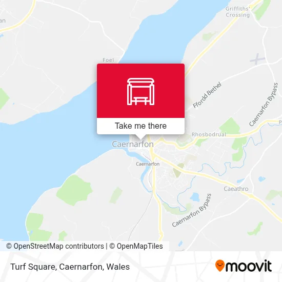 Turf Square, Caernarfon map