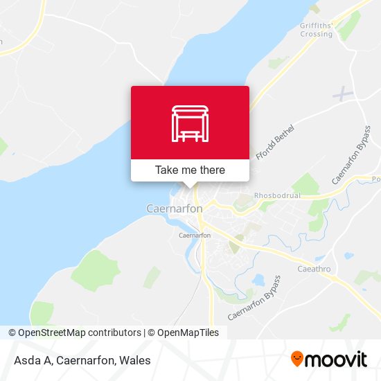 Asda A, Caernarfon map