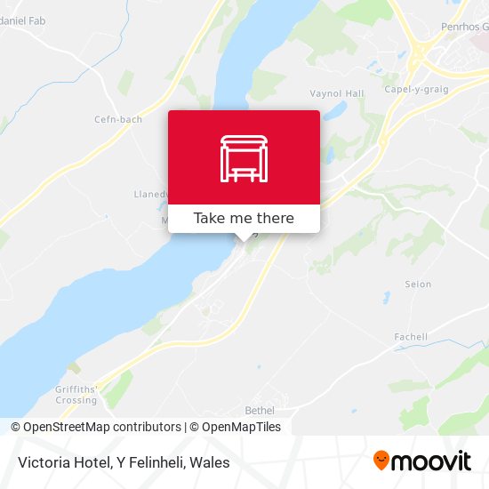 Victoria Hotel, Y Felinheli map