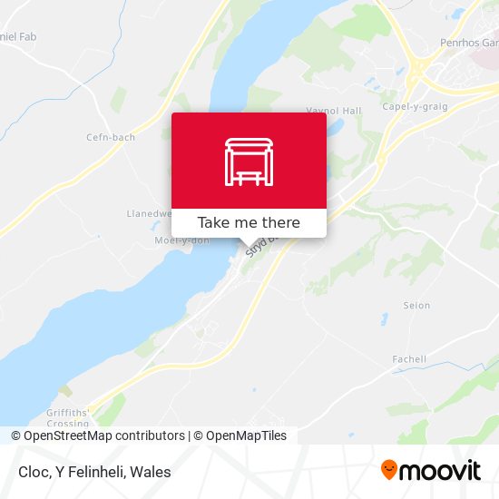 Cloc, Y Felinheli map