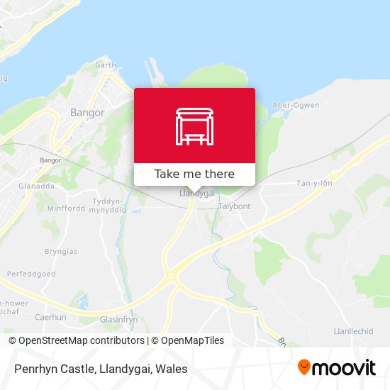 Penrhyn Castle, Llandygai map