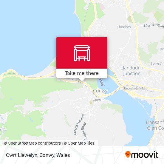 Cwrt Llewelyn, Conwy map