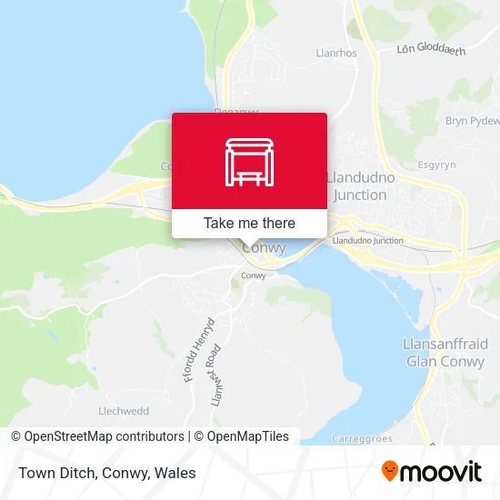 Town Ditch, Conwy map