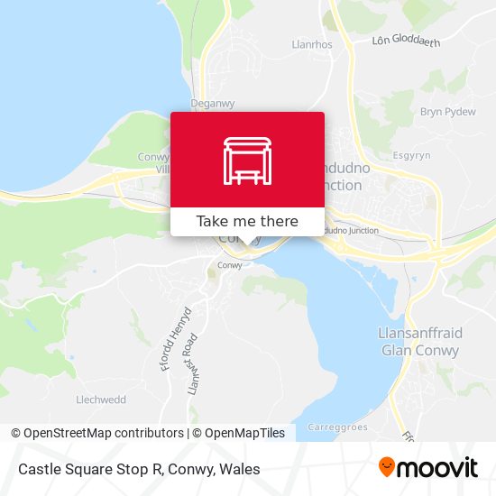 Castle Square Stop R, Conwy map