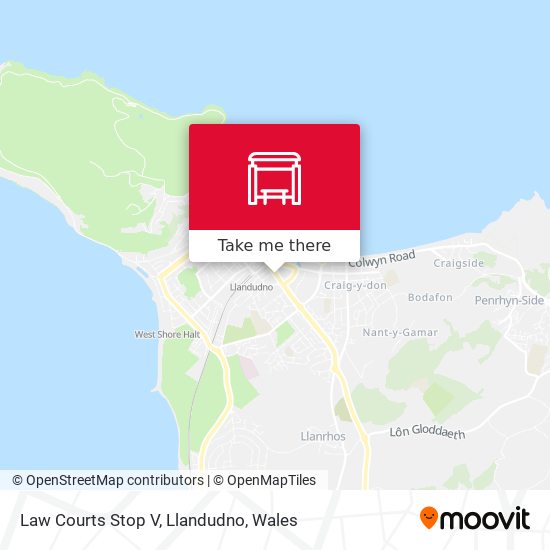 Law Courts Stop V, Llandudno map