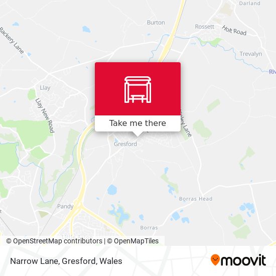 Narrow Lane, Gresford map