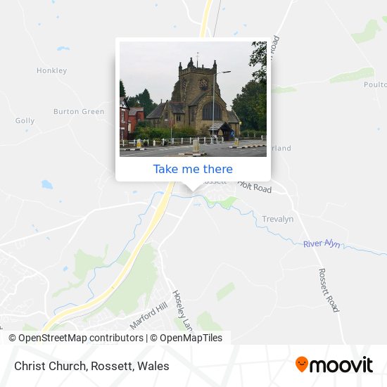 Christ Church, Rossett map