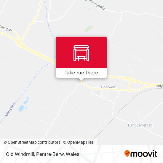 Old Windmill, Pentre-Berw map
