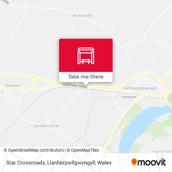 Star Crossroads, Llanfairpwllgwyngyll map