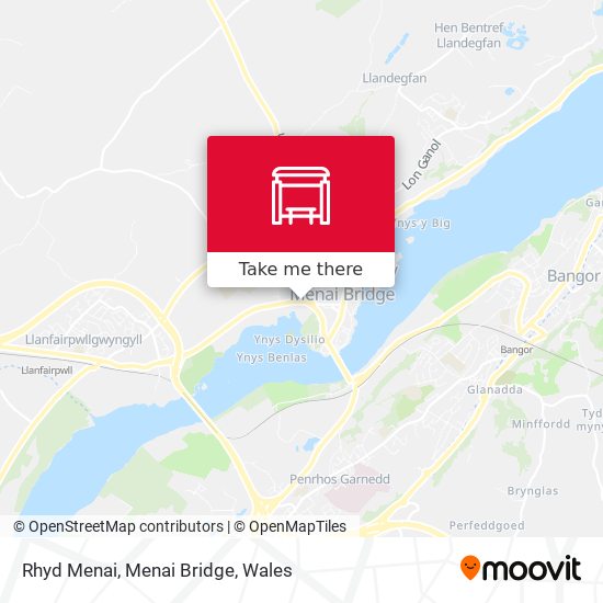 Rhyd Menai, Menai Bridge map