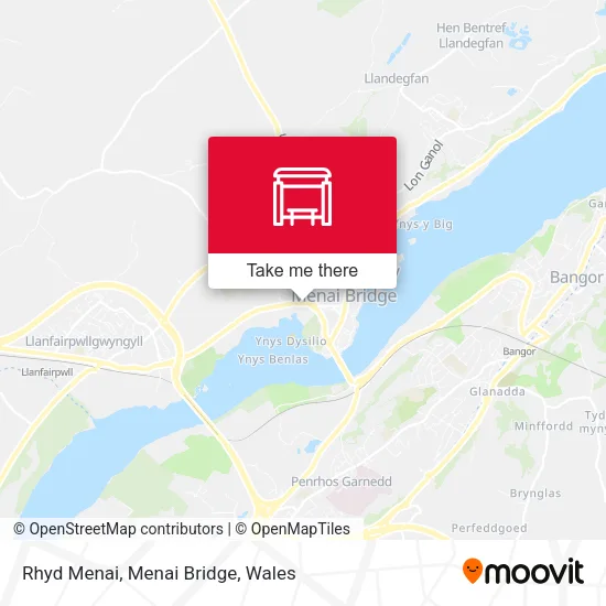 Rhyd Menai, Menai Bridge map