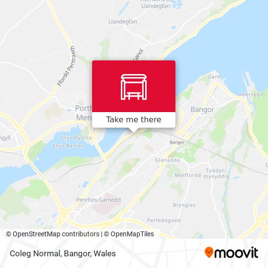 Coleg Normal, Bangor map