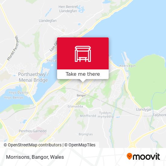 Morrisons, Bangor map