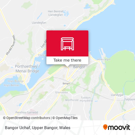 Bangor Uchaf, Upper Bangor map