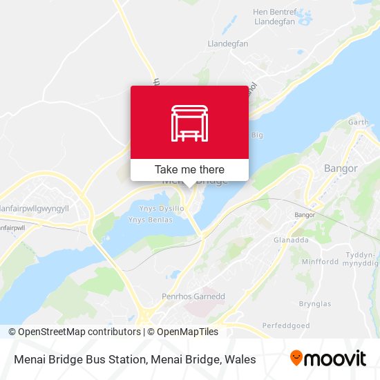 Menai Bridge Bus Station, Menai Bridge map
