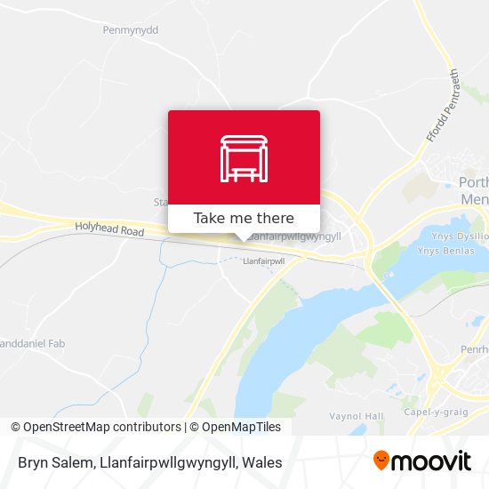 Bryn Salem, Llanfairpwllgwyngyll map