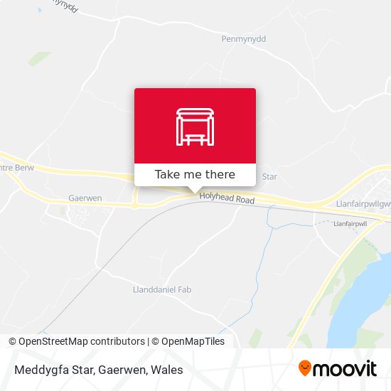 Meddygfa Star, Gaerwen map