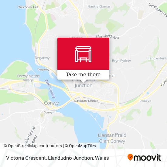 Victoria Crescent, Llandudno Junction map