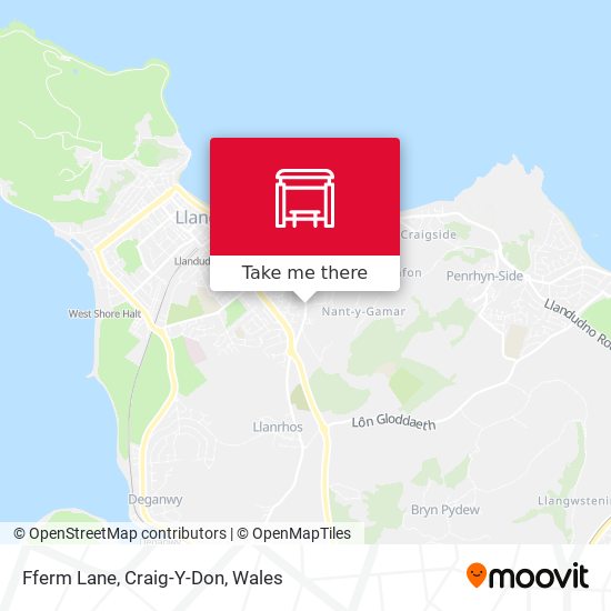 Fferm Lane, Craig-Y-Don map