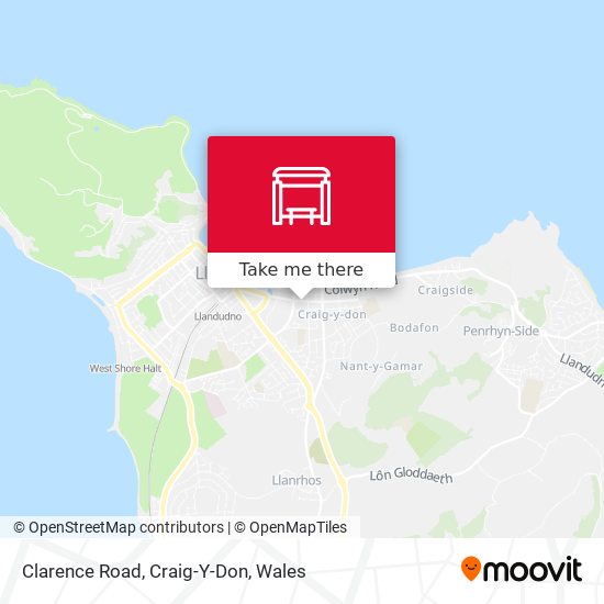 Clarence Road, Craig-Y-Don map