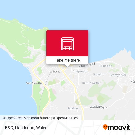 B&Q, Llandudno map