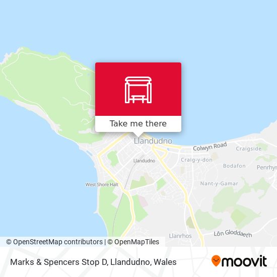 Marks & Spencers Stop D, Llandudno map