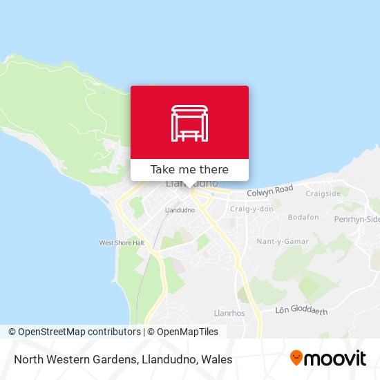 North Western Gardens, Llandudno map