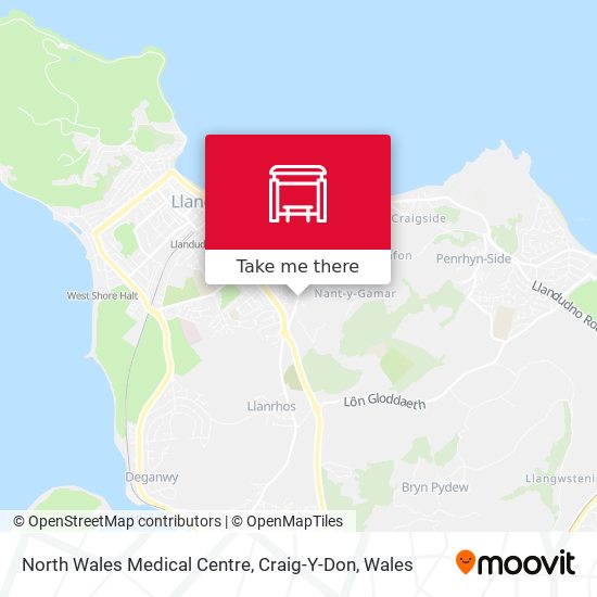 North Wales Medical Centre, Craig-Y-Don map
